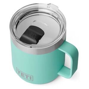 YETI Rambler 14 oz Ceramic Lined Stackable Mug Seafoam Stainless MagSlider Lid